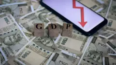 இந்திய பணம் மற்றும் ஜிடிபியை குறிக்கும் ஒரு படம் 