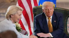 фон дер Ляєн і Трамп