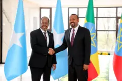 ፕረዚደንት ሶማልያ ሓሰን ሸኽ መሓሙድን ቀዳማይ ሚኒስትር ኣብዪ ኣሕመድን 