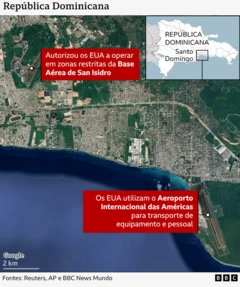 Mapa mostrando a situação geográfica da República Dominicana