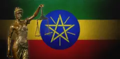የፍትሕ ሚዛንን የያዘች እና የኢትዮጵያ ባንዲራ