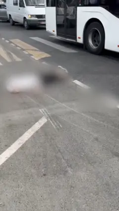 girl hit by a bus blurred
