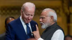 जी20 के बाली शिखर सम्मेलन के दौरान अमेरिकी राष्ट्रपति जो बाइडेन और भारत के पीएम नरेंद्र मोदी
