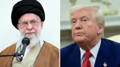 از راست ترامپ و خامنه‌ای