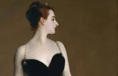 Detalle de "Madam X" de John Singer Sargent