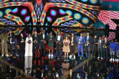 Photo de groupe des lauréats aux CAF Awards 2.023 à Marrakesh le 11 décembre 2023