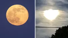 पूर्णिमाको चन्द्रमा र धमिलो तस्बिर 