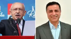 CHP Genel Başkanı Kemal Kılıçdaroğlu ve eski HDP Genel Başkanı Selahattin Demirtaş