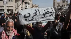 Masu zanga-zangar adawa da mulkin Hamas a Zirin Gaza 