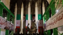 Local de preparação de mísseis em uma das 'cidades de mísseis' subterrâneas do IRGC