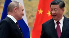 Vladimir Putin and  Xi Jinping 