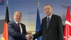 Almanya Başbakanı Olaf Scholz ve Cumhurbaşkanı Recep Tayyip Erdoğan