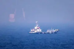 Hürmüz Boğazı'nda bir gemi 