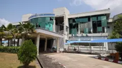Government building in Myanmar damaged by earthquake. 