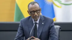 Perezida Kagame ubwo yakiraga indahiro ya Minisitiri mushya w'ibikorwa-remezo, aha ni i Kigali, ku itariki ya 13 y'uku kwezi kwa Nzeri (9) mu 2023