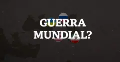 Bandeira de países com escrito guerra mundial