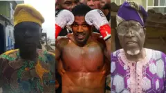 Aworan Alagba Adedamola, Anthony Joshua ati Alagba Steven Joshua ti wọn jẹ mọlẹbi Anthony Joshua