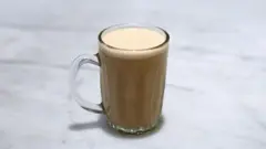 Drink inside a glass cup