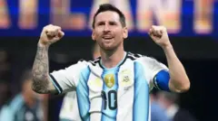 Lionel Messi celebrando un triunfo
