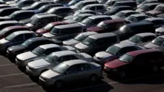 Used car auction lot
