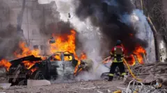 መጥቃዕቲ ሚሳይል ሩስያ ኣብ ዩክረይን ዘስዓቦ ጉድኣት