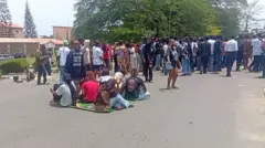Awọn akẹkọọ naa lasiko iwọde wọn