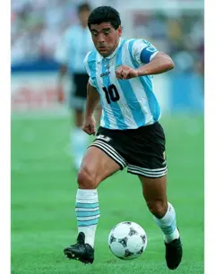 Diego Armando Maradona en el partido contra Nigeria en el Mundial de 1994