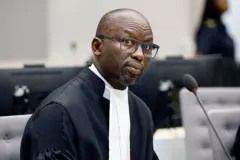 La procureure adjointe de la CPI, Mame Mandiaye Niang, assiste à une audience de la Cour pénale internationale (CPI) dans le cadre du procès de Maxime Jeoffroy Eli Mokom Gawaka, à La Haye, le 22 août 2023. 