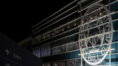 General view of a Leicester City sign from the front of King Power Stadium