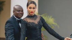 Mitchel Ihueeze and her husband to be