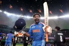 இந்திய அணியின் வெற்றிக்கொண்டாட்டங்கள்