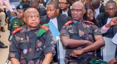 General de Brigade Danny Tene Yangba na Brigadier General Papy Lupembe mu baregwa muri uru rubanza