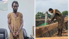 Ebo noah after arrest and when he was by a boat