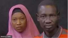 Aworan Haruna Abbas ati iyawo rẹ Hussaini