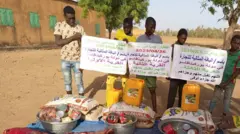 أضاحي تم ذبحها في إحدى الدول الأفريقية