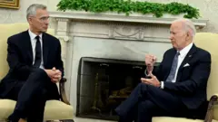 NATO Genel Sekreteri Stoltenberg Beyaz Saray'da ABD Genel Başkanı Joe Biden ile görüştü