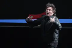 Javier Milei en una presentación pública.