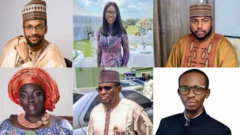 Collage of fotos of children of top politicians wey win