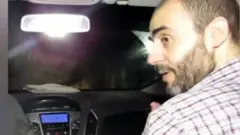 محمد السنوار وهو داخل سيارة في نفق ضخم بالقرب من معبر بيت حانون/معبر إيريز - صورة من الجيش الإسرائيلي 