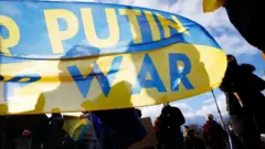 Демонстрація проти війни за кілька днів до війни. Берлін, 19 лютого 2022 року