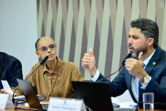 Marina Silva e o senador Marcos Rogério