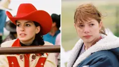 Actrices Anne Hathaway y Michelle Williams, como las esposas de Jack y Ennis.