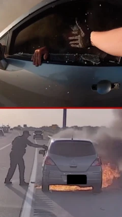 Policajac spasao čoveka iz zapaljenog automobila