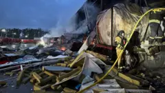 последствия российской атаки в Киеве