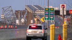 انهيار جسر "فرانسيس سكوت كي" بمدينة بالتيمور الأمريكية 