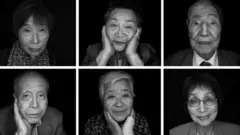 6 Hibakusha en fotos en blanco y negro