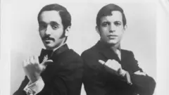 Willie Colón con Héctor Lavoe en una portada en blanco y negro de un vinilo de Fania Records.