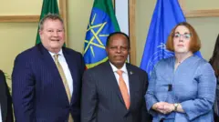 Ambaasaaddar Taayyee Asqesillaasee aanga'oota US walii Niiw Yoorkitti wayita mariyatan