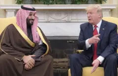 لقاء سابق بين محمد بن سلمان آل سعود ودونالد ترامب في واشنطن