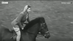 Àwòrán Ọbabìnrin tó ń gún ẹṣin nígbà èwe 